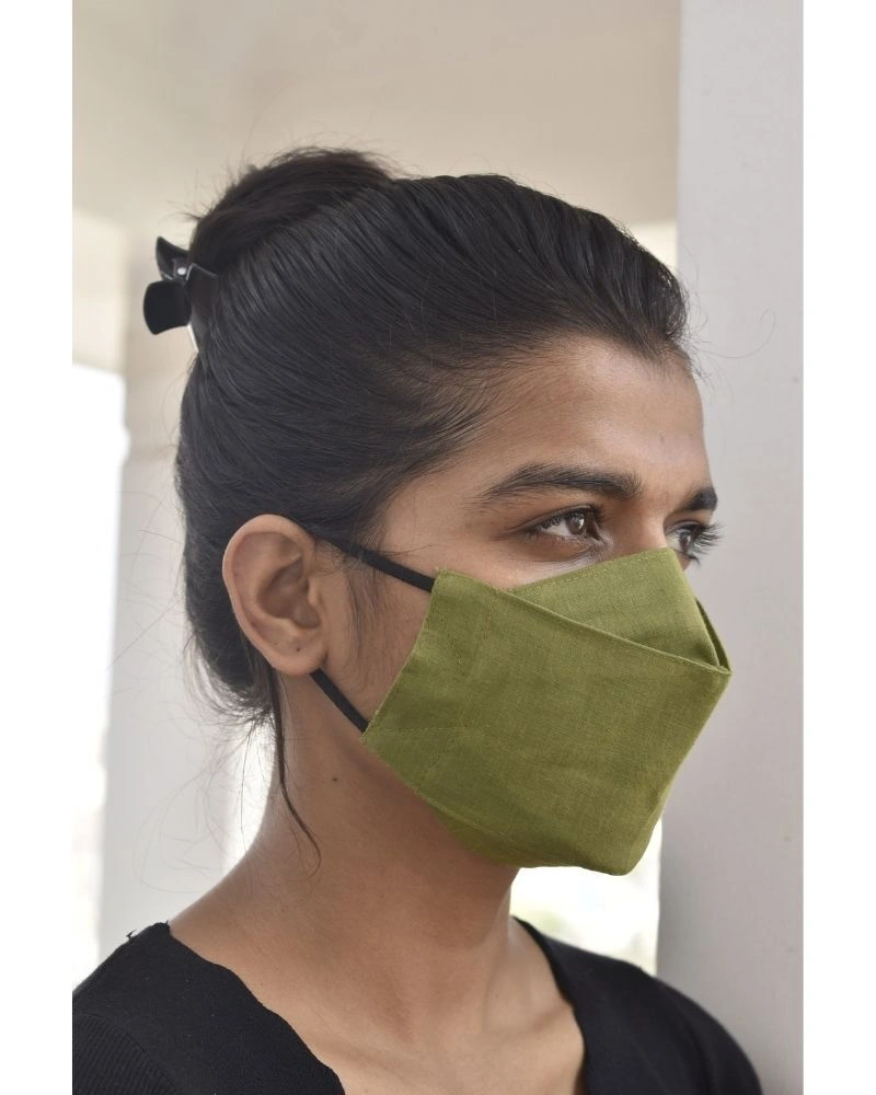 MANGALGIRI SQUARE FITTED MASKS WITH ELASTIC: MNE02-1
