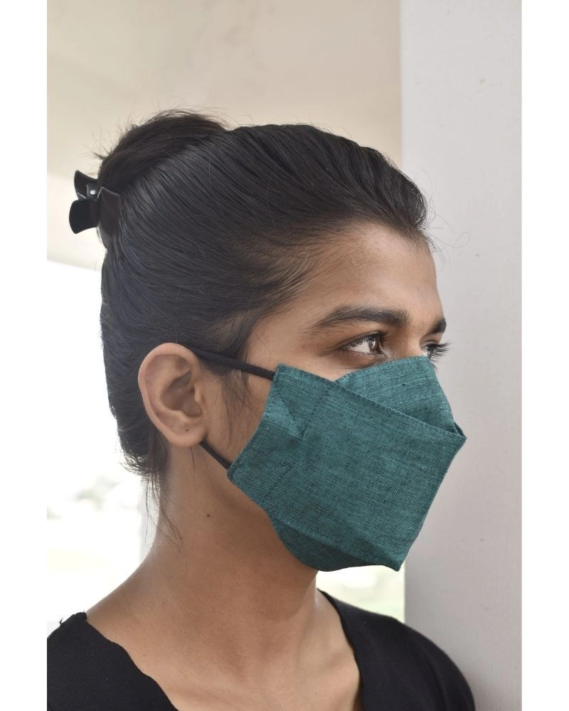MANGALGIRI SQUARE FITTED MASKS WITH ELASTIC: MNE02-2