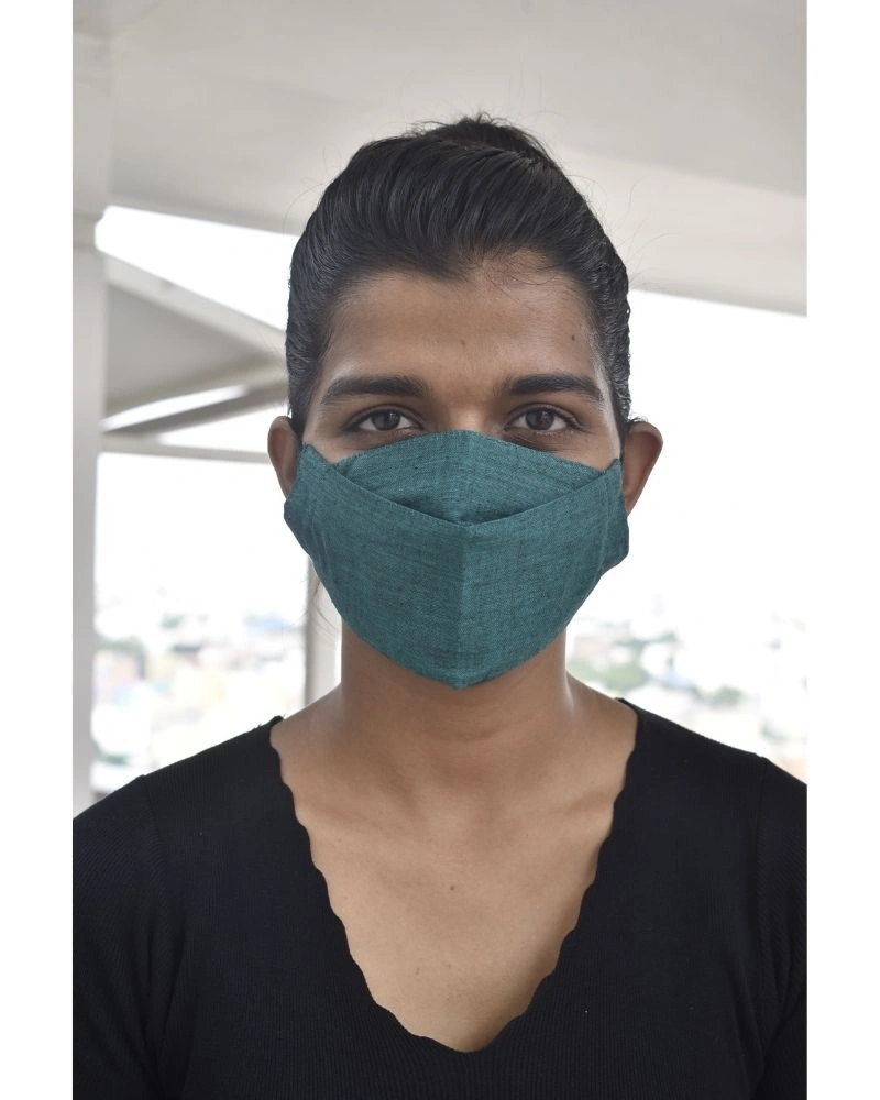 MANGALGIRI SQUARE FITTED MASKS WITH ELASTIC: MNE02-3