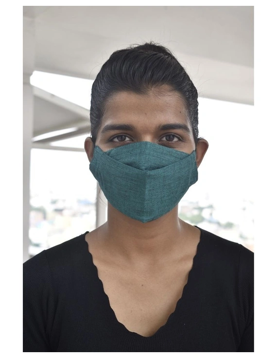 MANGALGIRI SQUARE FITTED MASKS WITH ELASTIC: MNE02-3