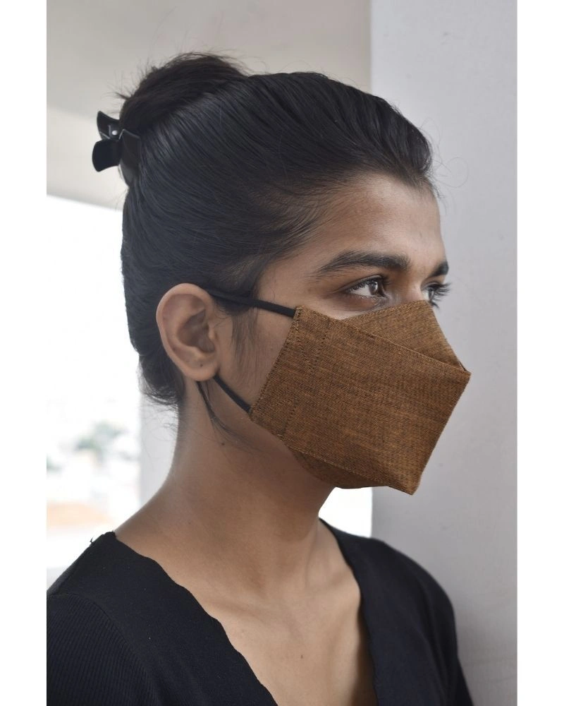 MANGALGIRI SQUARE FITTED MASKS WITH ELASTIC: MNE02-5