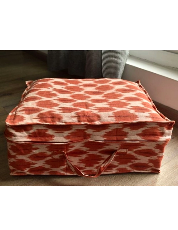 Saree storage bag in ikat cotton with set of ten saree sleeves : MSK01-1