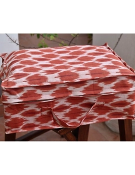 Saree storage bag in ikat cotton with set of ten saree sleeves : MSK01-3-sm