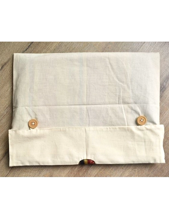 Saree storage bag in ikat cotton with set of ten saree sleeves : MSK01-4