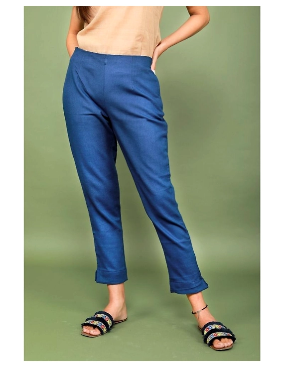 Cotton narrow pants with elasticated waist: EP02-EP02Al-S