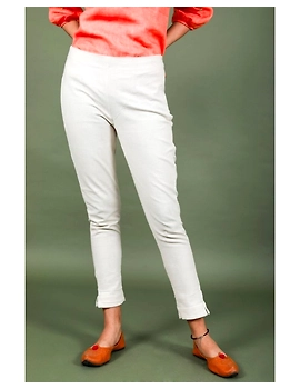 Cotton narrow pants with elasticated waist: EP02-EP02Bl-XL-sm