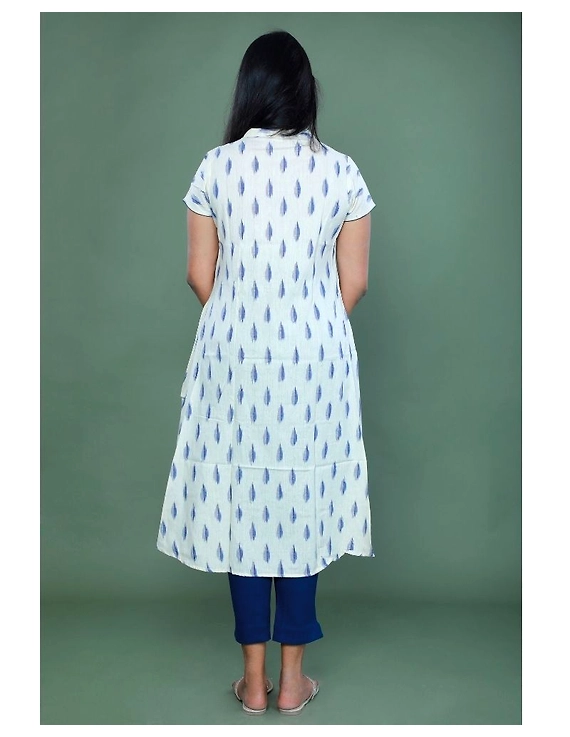 Casual dress with pintucks and tassels : LD340-White-M-4