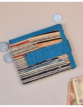 Blue stripe unisex wallet broad : WLU03-WLU03-sm