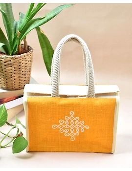 YELLOW JUTE LUNCH BAG: MSL03-MSL03-sm