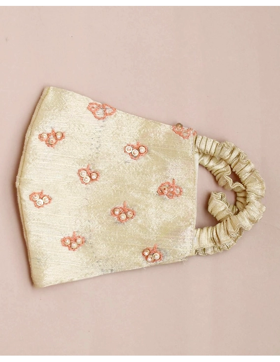 Semi silk mask with zardosi hand embroidery: ZM5-ZM5C