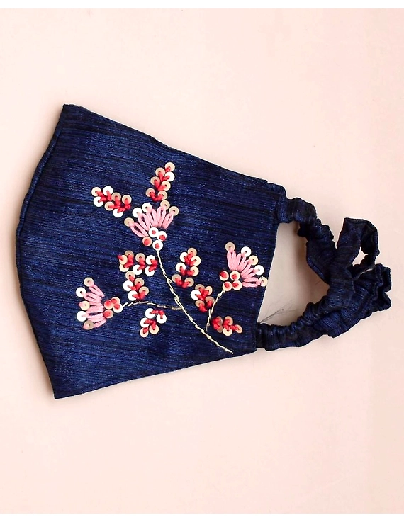 Semi silk mask with zardosi hand embroidery: ZM4-ZM4B