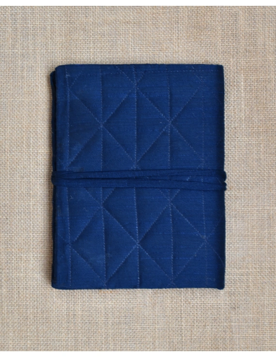 Indigo Silk covered hand made paper diary-STH03-2