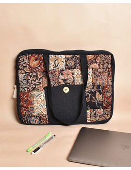 Patchwork quilted laptop bag - black : LBP03-1-sm