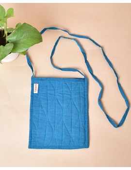 Blue Mangalgiri sling bag : SBD04-2-sm