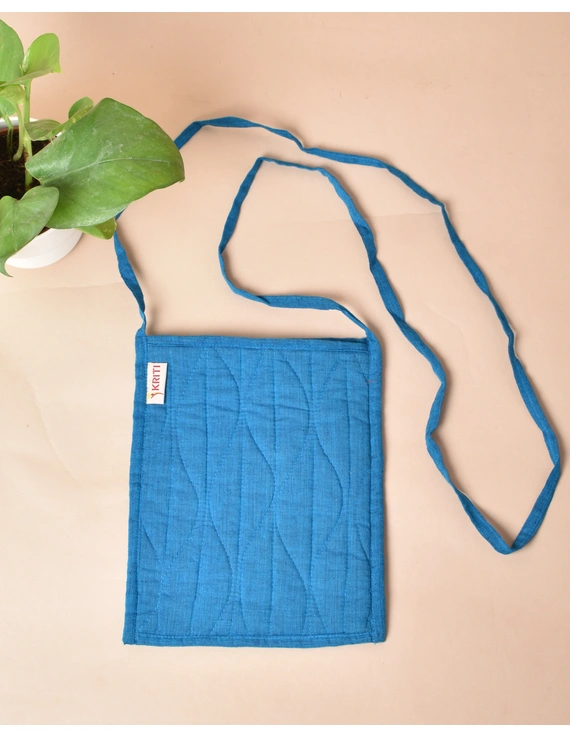 Blue Mangalgiri sling bag : SBD04-1