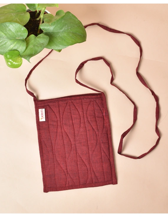 Maroon Mangalgiri sling bag : SBD03-2