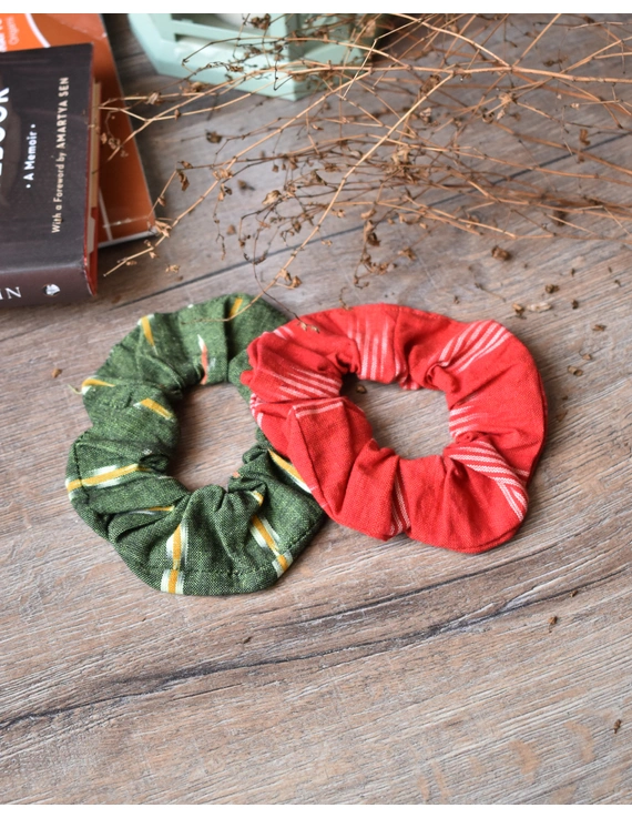 Ikat Scrunchies - set of two ( Assorted ): WAK02A-1