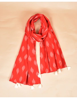 Red Ikat Stole or Ikkat Scarf For Women - WAS02B-3-sm