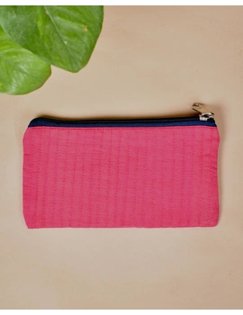 Pink Pencil pouch with hand embroidery - PPH02D-2-sm