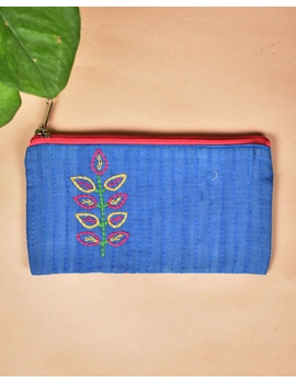 Blue Pencil pouch with hand embroidery - PPH02E-1-sm