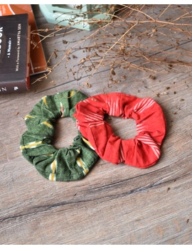 Ikat Scrunchies - set of two ( Assorted ): WAK02A-4-sm