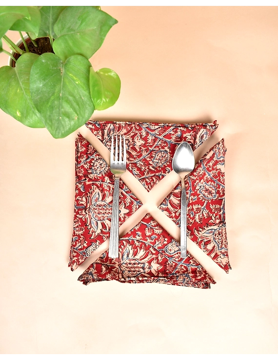Blue cotton embroidered table Napkins : HTN07A-HTN07A04