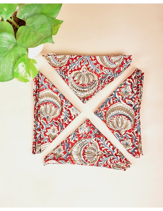 Blue cotton embroidered table Napkins : HTN07B-HTN07B06