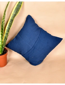 Indigo hand embroidered cushion cover : HCC18-3-sm