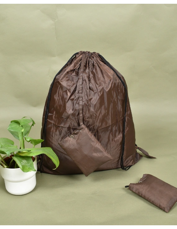 Eco-friendly Foldable Shopping Bag / Parachute Bag / Brown - MSK02A-MSK02A