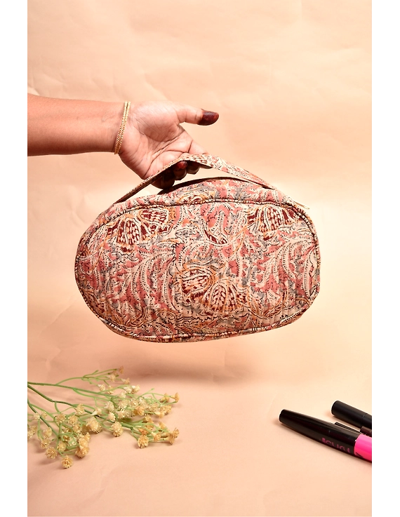 Kalamkari vanity case Pink : VKM01C-4