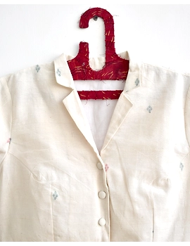 White Jamdhani Blouse With Back Ties-RB08C-S-3-sm