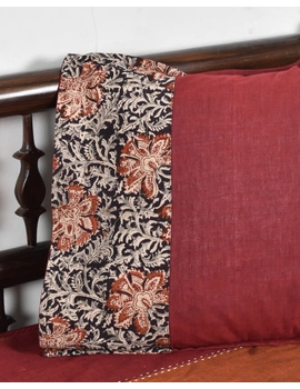 Maroon Mangalgiri Pillow Cover Pair With Kalamkari Print : HPC01C-5-sm