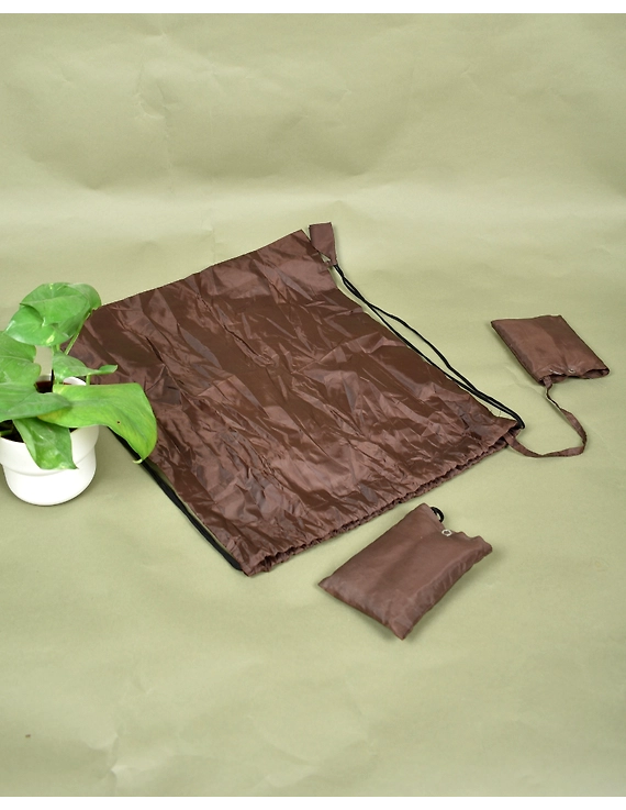 Eco-friendly Foldable Shopping Bag / Parachute Bag / Brown - MSK02AD-1