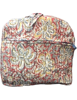Overnight duffel bag in rust kalamkari : VBS02D-3-sm