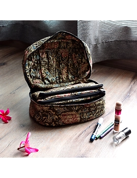 Kalamkari Vanity Case Green : VKM01BD-5-sm