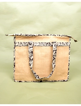 Classic Jute Bag With a Kalamkari Design : MSJ01A-5-sm