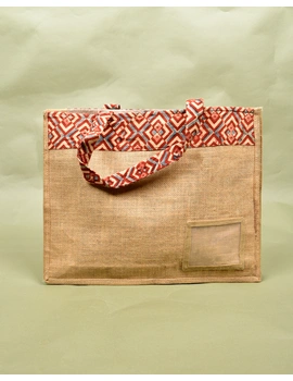 Classic Jute Bag With a Kalamkari Design : JBB02AD-3-sm