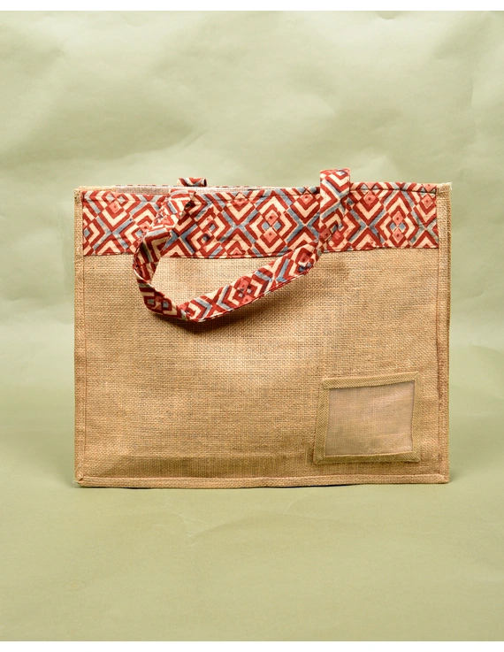 Classic Jute Bag With a Kalamkari Design : MSJ01AD-3