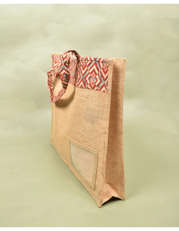 Classic Jute Bag With a Kalamkari Design : JBB02AD-4