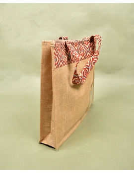 Classic Jute Bag With a Kalamkari Design : JBB02AD-5-sm