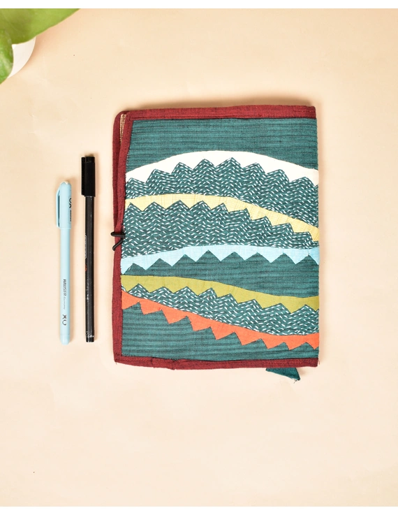 Hand embroidered diary sleeve - STJ07-Ruled Paper-2