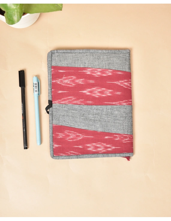 Reusable diary sleeve with diary - Grey : STJ05-Handmade-3