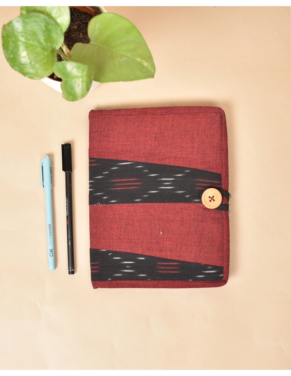 Reusable diary sleeve with diary - maroon : STJ04-Ruled-1
