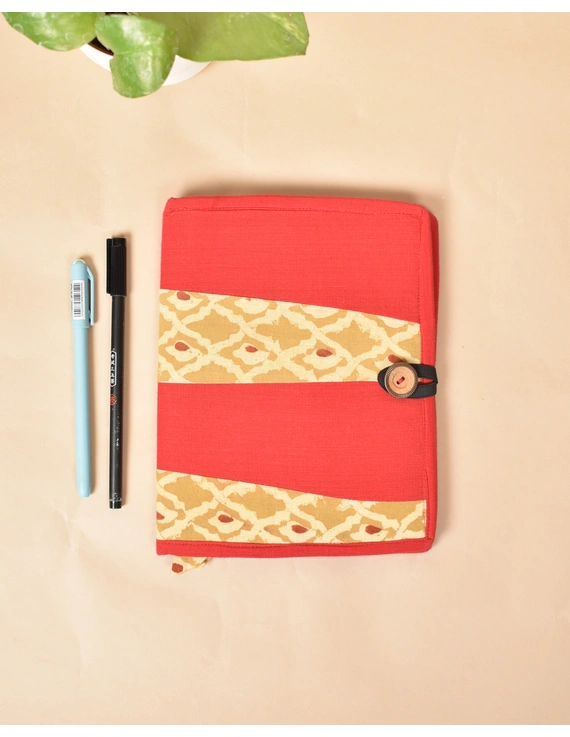 Reusable diary sleeve with diary - red : STJ01-Ruled-1