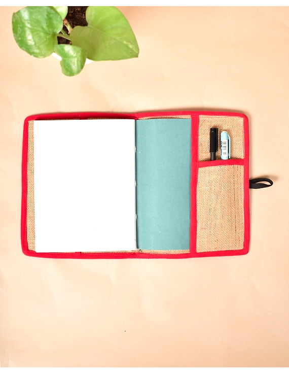 Reusable diary sleeve with diary - red : STJ01-Ruled-3