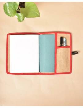 Reusable diary sleeve with diary - red : STJ01-Handmade-3-sm
