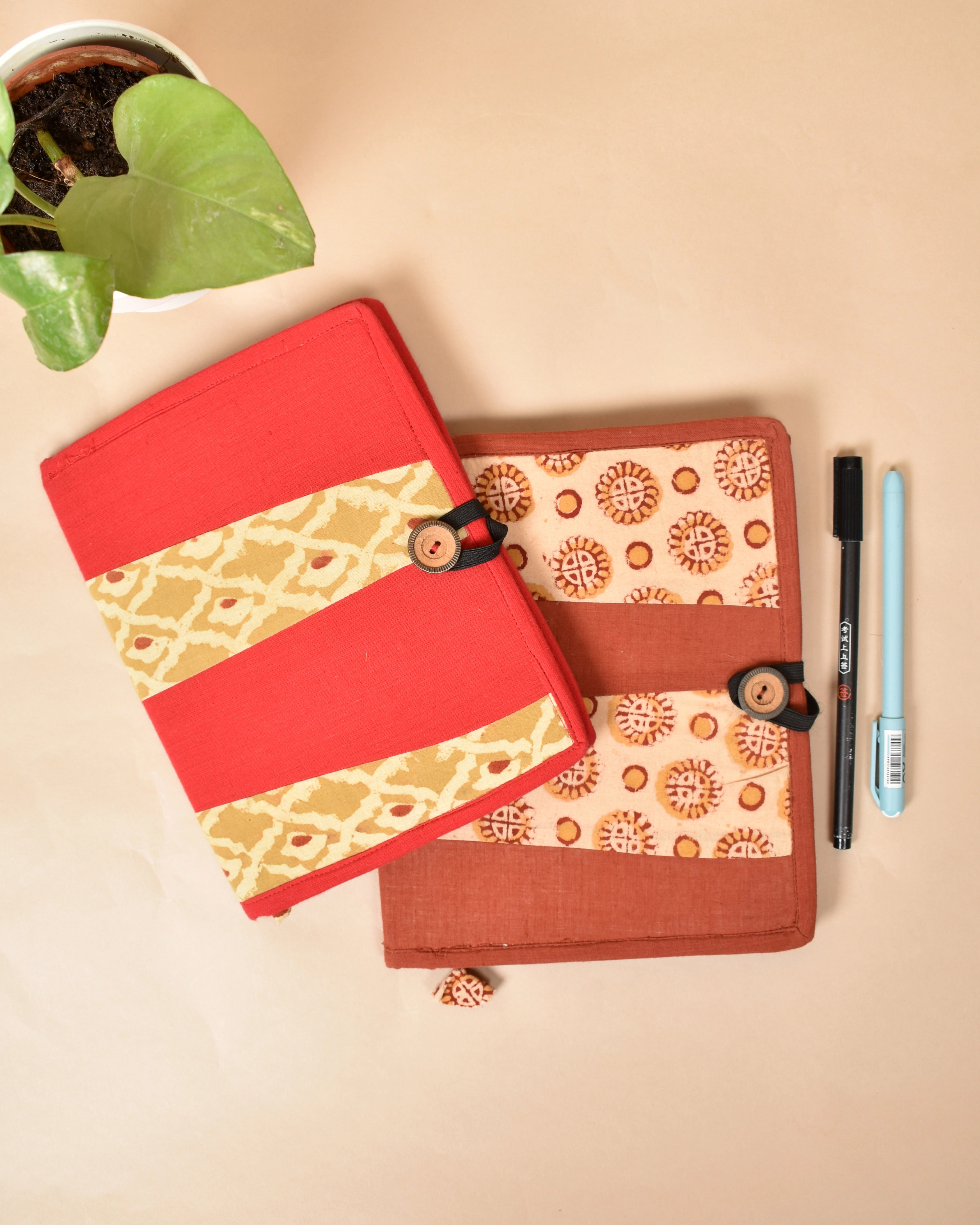 Reusable diary sleeve with diary - red : STJ01-Ruled-5