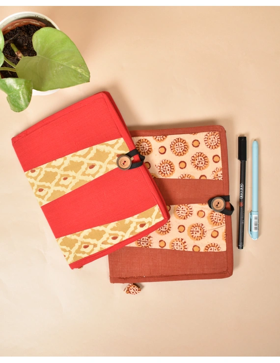 Reusable diary sleeve with diary - red : STJ01-Ruled-5