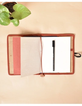 Reusable diary sleeve with diary  :  STJ02B-Handmade paper-3-sm