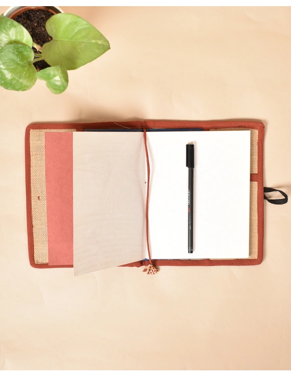 Reusable diary sleeve with diary  :  STJ02B-Handmade paper-3